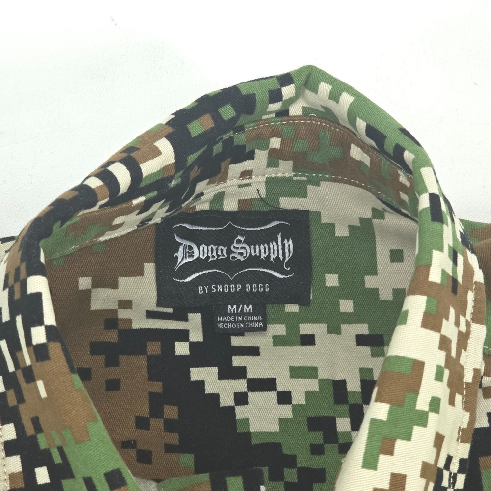 Snoop Dogg Supply Digital Camouflage Button Up Shirt Men Medium Urban Streetwear - Picture 13 of 15